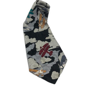 Vintage Designs by A Rogers Mens Neck Tie Airplane Aviation Pilot Retro Neckwear